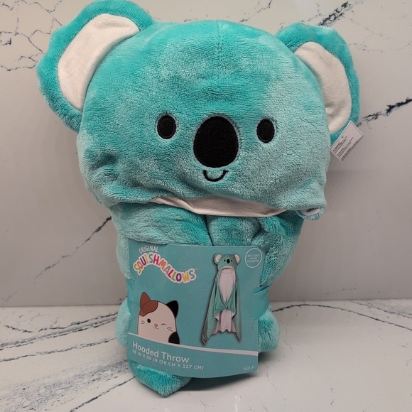 Squishmallows Other - Squishmallows Kevin the Koala‎ Hooded Throw Teal Throw Blanket with Pockets NEW